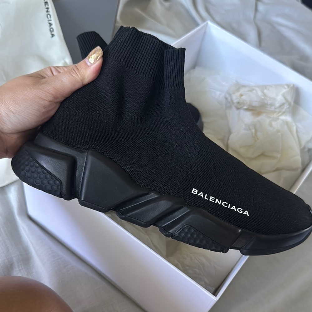 Balenciaga Black Speed Trainer Sneakers